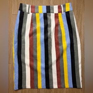 Listicle Multicolor Striped High Waist Mini Skirt Size Small Boutique Style
